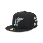 GORRA NEW ERA CAP FLORIDA MARLINS MLB TEAM VERBIAGE 59FIFTY CERRADA en STOCK