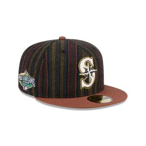 GORRA NEW ERA CAP SEATTLE MARINERS MLB VINTAGE HERRINGBONE 59FIFTY CERRADA en STOCK