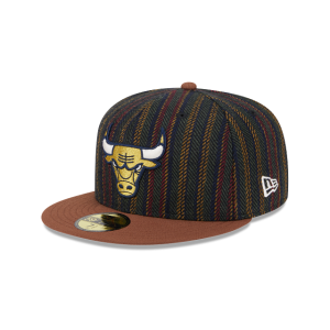 GORRA NEW ERA CAP CHICAGO BULLS NBA VINTAGE HERRINGBONE 59FIFTY CERRADA en STOCK