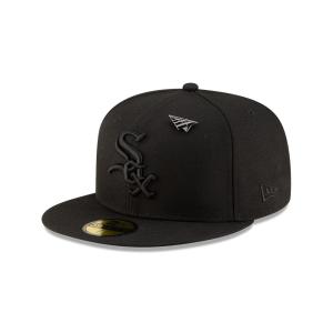 GORRA NEW ERA CAP CHICAGO WHITE SOX BLACKOUT PAPER PLANES X MLB 59FIFTY CERRADA en STOCK
