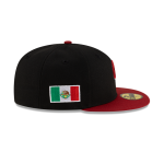 GORRA NEW ERA CAP GUERREROS DE OAXACA ALTERNATIVO LMB GAME CAP 100 ANIVERSARIO 59FIFTY CERRADA NEGRA en STOCK