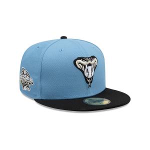GORRA NEW ERA CAP ARIZONA DIAMONDBACKS MLB SKY BLUE BLACK 59FIFTY CERRADA en STOCK