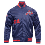 CHAMARRA ANTA BRAVES OLD ENGLISH RIB SATIN JACKET MIDNIGHT NAVY RED MIDNIGHT NAVY en STOCK