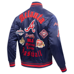 CHAMARRA ANTA BRAVES OLD ENGLISH RIB SATIN JACKET MIDNIGHT NAVY RED MIDNIGHT NAVY en STOCK