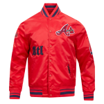 CHAMARRA ANTA BRAVES OLD ENGLISH RIB SATIN JACKET RED MIDNIGHT NAVY RED en STOCK