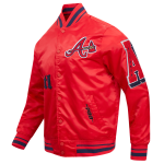 CHAMARRA ANTA BRAVES OLD ENGLISH RIB SATIN JACKET RED MIDNIGHT NAVY RED en STOCK
