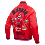 CHAMARRA ANTA BRAVES OLD ENGLISH RIB SATIN JACKET RED MIDNIGHT NAVY RED en STOCK