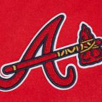 CHAMARRA ANTA BRAVES OLD ENGLISH RIB WOOL VARSITY JACKET RED WHITE MIDNIGHT NAVY en STOCK