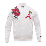 CHAMARRA NTA BRAVES ROSE SATIN JACKET WHITE en STOCK