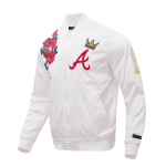 CHAMARRA NTA BRAVES ROSE SATIN JACKET WHITE en STOCK