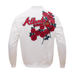 CHAMARRA NTA BRAVES ROSE SATIN JACKET WHITE en STOCK