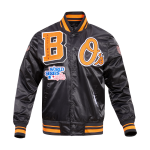 CHAMARRA IMORE ORIOLES MASH UP RIB SATIN JACKET BLACK ORANGE en STOCK