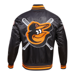CHAMARRA IMORE ORIOLES MASH UP RIB SATIN JACKET BLACK ORANGE en STOCK