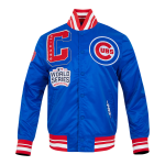 CHAMARRA CAGO CUBS MASH UP RIB SATIN JACKET ROYAL BLUE RED en STOCK
