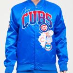 CHAMARRA AGO CUBS HOME TOWN SATIN JACKET ROYAL BLUE en STOCK