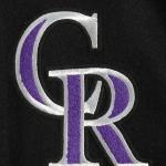 CHAMARRA ORADO ROCKIES RETRO CLASSICS RIB VARSITY JACKET BLACK GRAY en STOCK