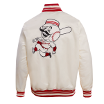 CHAMARRA INNATI REDS RETRO CLASSIC RIB SATIN JACKET EGGSHELL RED en STOCK