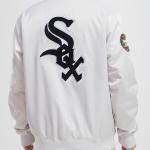 CHAMARRA AGO WHITE SOX HOME TOWN SATIN JACKET GRAY en STOCK