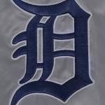 CHAMARRA DETROIT TIGERS SCRIPT TAIL MENS SATIN JACKET GRAY en STOCK