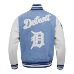 CHAMARRA DETROIT TIGERS VARSITY BLUES MENS DENIM VARSITY JACKET DENIM LINEN en STOCK