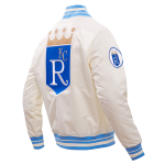 CHAMARRA AS CITY ROYALS RETRO CLASSIC RIB SATIN JACKET EGGSHELL UNIVERSITY BLUE en STOCK