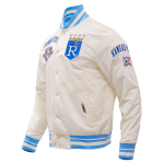 CHAMARRA AS CITY ROYALS RETRO CLASSIC RIB SATIN JACKET EGGSHELL UNIVERSITY BLUE en STOCK