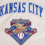 CHAMARRA AS CITY ROYALS RETRO CLASSIC RIB SATIN JACKET EGGSHELL UNIVERSITY BLUE en STOCK