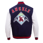 CHAMARRA ANGELES ANGELS RETRO CLASSIC RIB WOOL VARSITY JACKET MIDNIGHT NAVY RED MIDNIGHT NAVY en STOCK
