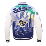 CHAMARRA ANGELES DODGERS REMIX VARSITY JKT WHITE en STOCK
