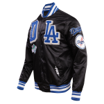 CHAMARRA ANGELES DODGERS MASH UP RIB SATIN JACKET BLACK en STOCK