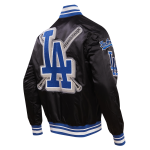CHAMARRA ANGELES DODGERS MASH UP RIB SATIN JACKET BLACK en STOCK