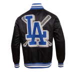 CHAMARRA ANGELES DODGERS MASH UP RIB SATIN JACKET BLACK en STOCK