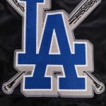 CHAMARRA ANGELES DODGERS MASH UP RIB SATIN JACKET BLACK en STOCK
