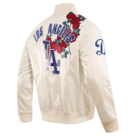 CHAMARRA ANGELES DODGERS ROSES SATIN JACKET EGGSHELL MULTI en STOCK