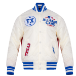 CHAMARRA ALL STAR 2024 MENS RIB SATIN JACKET EGGSHELL ROYAL BLUE en STOCK