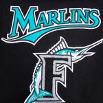 CHAMARRA IDA MARLINS RETRO CLASSIC RIB WOOL VARSITY JACKET BLACK en STOCK