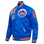 CHAMARRA YORK METS MASH UP RIB SATIN JACKET ROYAL ORANGE ROYAL en STOCK