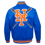 CHAMARRA YORK METS MASH UP RIB SATIN JACKET ROYAL ORANGE ROYAL en STOCK