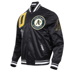CHAMARRA LAND ATHLETICS MASH UP M RIB SATIN JACKET BLACK en STOCK