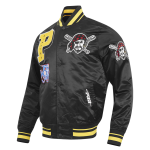 CHAMARRA SBURGH PIRATES MASH UP RIB SATIN JACKET BLACK YELLOW en STOCK