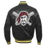 CHAMARRA SBURGH PIRATES MASH UP RIB SATIN JACKET BLACK YELLOW en STOCK