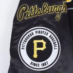CHAMARRA SBURGH PIRATES MASH UP RIB SATIN JACKET BLACK YELLOW en STOCK