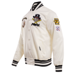 CHAMARRA SBURGH PIRATES RETRO CLASSIC RIB SATIN JACKET EGGSHELL BLACK en STOCK