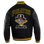 CHAMARRA SBURGH PIRATES RETRO CLASSIC RIB WOOL VARSITY JACKET BLACK YELLOW en STOCK