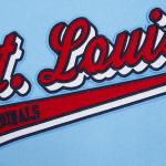 CHAMARRA ST LOUIS CARDINALS SCRIPT TAIL MENS RIB WOOL VARSITY UNIVERSITY BLUE WHITE en STOCK