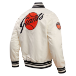 CHAMARRA FRANCISCO GIANTS RETRO CLASSIC RIB SATIN JACKET EGGSHELL BLACK en STOCK