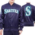 CHAMARRA TLE MARINERS BIG LOGO SATIN JACKET MIDNIGHT NAVY en STOCK