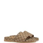 GUCCI GG SLIDE BEIGE LONA en STOCK