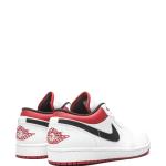 SNEAKERS TENIS NIKE JORDAN 1 LOW WHITE UNIVERSITY RED BLACK en STOCK
